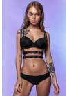 Göğsü Açık Deri Fantazi Harness Büstiyer 1191