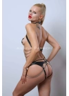 Göğsü Ve Ağı Açık Kelepçeli Fantazi Külot Harness Takım - Brf1067