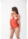 Göğsü Ve Arkası Açık Kırmızı Fantazi Babydoll Gecelik Tm1292