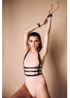 Göğüs Üzeri Deri Harness Ve Kelepçe Takım - Brf116