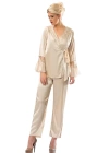 Gold Rengi Saten Pijama Takımı - 1592
