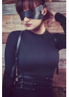 Göz Maskeli Seksi Deri Harness - Brf471