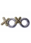 Gümüş Renk Xoxo Yazılı Parti Gözlüğü 17x7 Cm