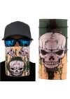 Haki Kuru Kafa Baskılı Buff Bandana 25x48 cm