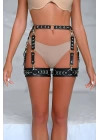 Halka Detaylı Şık Deri Jartiyer Harness - Brf1047