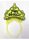 Happy Birthday Yazılı Neon Renk Taç 12 Adet