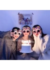 Happy Birthday Yazılı Pembe Fuşya Renk Parti Gözlüğü 12x7 Cm