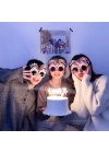 Happy Birthday Yazılı Pembe Fuşya Renk Parti Gözlüğü 12x7 Cm