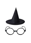 Harry Potter Büyücü Şapkası ve Harry Potter Büyücü Gözlüğü Siyah Renk