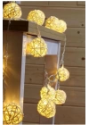 Hasır Toplar Led Işık 2 Metre Gün Işığı Dekor Lambası