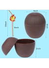 Hindistan Cevizi Hawaii Luau Aloha Pipetli İçecek Kabı Bardak 10x13 Cm 1 Adet