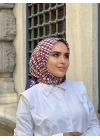 İpek Butik Geometrik Desenli Eşarp