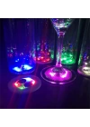 Işıklı Yapışkanlı Bardak Altı Aparatı Ledli 3 Modlu 6 Cm Çap 1 Adet