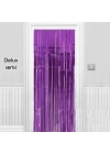 Işıltılı Du Ve Kapı Perdesi Mor Renk 90x200 Cm