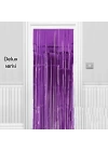 Işıltılı Du Ve Kapı Perdesi Mor Renk 90x200 Cm