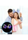 Işıltılı Fiber Fiyonk Gece Tacı Işıklı Ledli Eğlence Tacı 1 Adet 20x21 Cm
