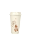 Kahve Bardağı - Kapaklı Krem 473 Ml