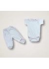 Kalpli Uçan Balon Nakışlı %100 Cotton Antibakteriyel 10lu Zıbın Takımı Hastane Çıkışı