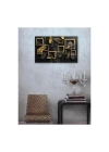 Kanvas Tablo Dekoratif Gold Kare