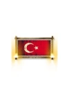 Kanvas Türk Bayrağı Rustik Lambalı Tablo