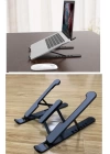 Katlanabilir Laptop Standı - Kaydırmaz Kademe Ayarlı Laptop Tablet Tutucu