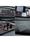 Kaymaz Torpido Üstü Park Telefon Numaralı Telefon Tutucu Renkli Şeritli Araç Matı