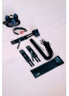 Kelepçe Kırbaç Set, 5li Set, El - Ayak Kelepçesi, Maske, Ağız Topu - Brf1307