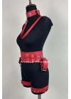 Kelepçeli Şık Deri Harness Takım, Kadın Fantezi Giyim - Brf869