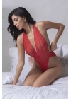 Kırmızı Dantelli Fantezi Bodysuit - 856