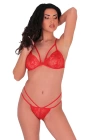 Kırmızı Dantelli Sütyen Takım 2 Li - 862