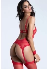 Kırmızı Eller Kelepçeli Jartiyer Takım Tm8139