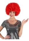 Kırmızı Renk Kıvırcık Afro Bonus Peruk