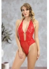Kırmızı Taşlı Bodysuit - 888