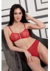 Kırmızı Tül Sütyen Takım - 879