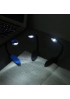 Kitap Okuma Işığı Led Booklight Kıskaçlı Pilli Model Led Işık