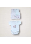 Kıvırcık Kuzu Nakışlı %100 Cotton Antibakteriyel 10lu Zıbın Takımı Hastane Çıkışı