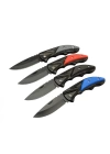 Klipsli 4 lü Set Metal  16 cm Kamp / Outdoor Çakı  - Yarı Otomatik, Kemerlikli, Kutulu