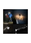 Km-87 Polis Tipi Zoomlu Şarjlı Metal Dağ Kamp Cep Feneri Cree Led 2300 Lumens