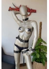 Korse, Tasma, Bileklik Ve Bacak Bantlı Harness Takım