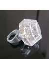 Kristal Tasarımlı Led Glow Işıklı 3 Modlu Gümüş Yüzük 3.5 x 5 cm