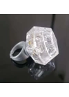 Kristal Tasarımlı Led Glow Işıklı 3 Modlu Gümüş Yüzük 3.5 X 5 Cm
