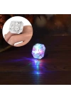 Kristal Tasarımlı Led Glow Işıklı 3 Modlu Gümüş Yüzük 3.5 X 5 Cm