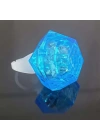 Kristal Tasarımlı Led Glow Işıklı 3 Modlu Mor Yüzük 3.5 X 5 Cm