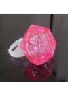 Kristal Tasarımlı Led Glow Işıklı 3 Modlu Pembe Yüzük 3.5 X 5 Cm
