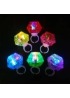 Kristal Tasarımlı Led Glow Işıklı 3 Modlu Pembe Yüzük 3.5 X 5 Cm