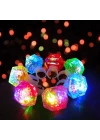 Kristal Tasarımlı Led Glow Işıklı 3 Modlu Pembe Yüzük 3.5 X 5 Cm