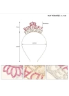 Kristal Taşlı Pembe Birthday Princess Yazılı Parti Tacı 19x11 Cm