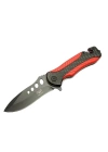Kurtarma Çakısı Kırmızı 22 Cm Yarı Otomatik , Kemerlikli