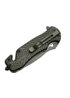 Kurtarma Çakısı Kırmızı 22 Cm Yarı Otomatik , Kemerlikli