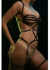 Lastik Seksi Jartiyer Harness - Kadın Erotik Giyim - Bayan Lastik İç Giyim - Brf568